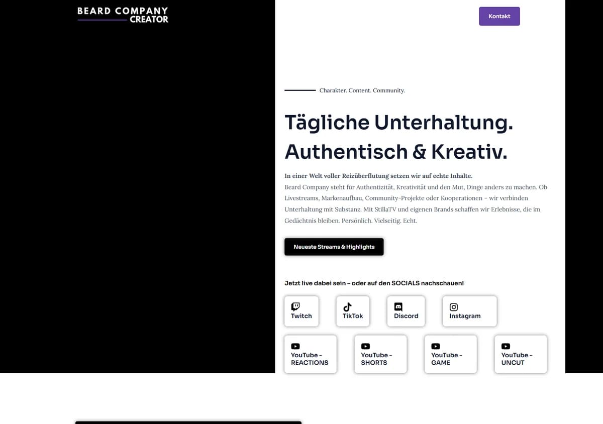 Website der Beard Company