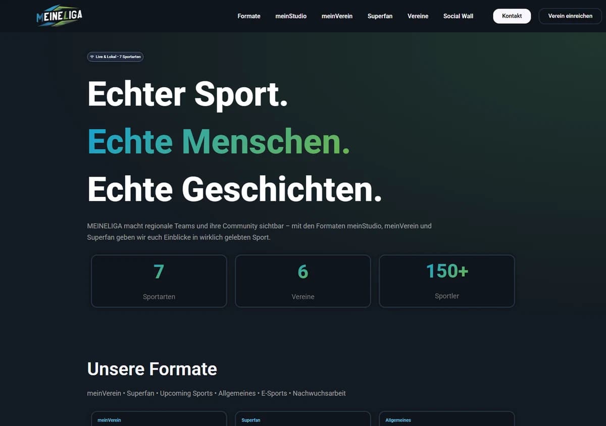 Website von meineliga.tv